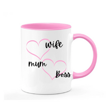 Load image into Gallery viewer, Wife Mum Boss Ceramic Mug
