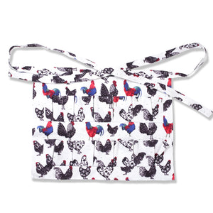 Simpli Egg Collection Apron - Colourful Rooster Print