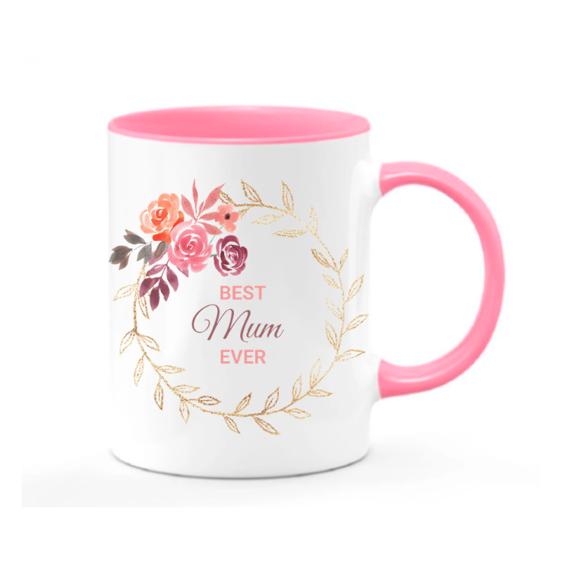 Best Mum Floral Ceramic Mug
