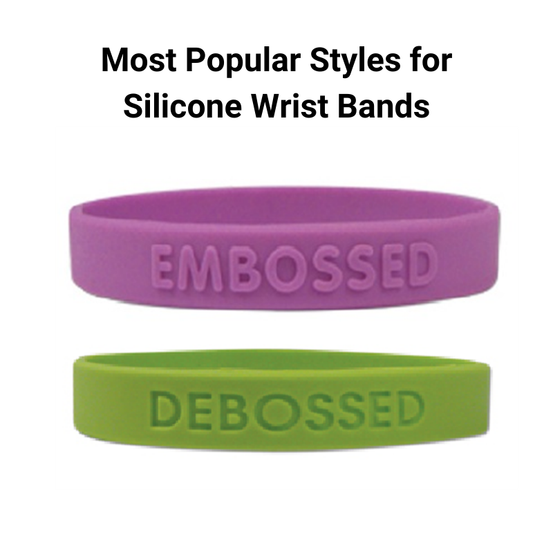 Silicone Wrist Bands - Embossed