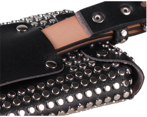 Studded PU Leather Belt Purse