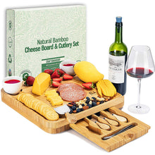 Load image into Gallery viewer, Bamboo Cheese Board Set
