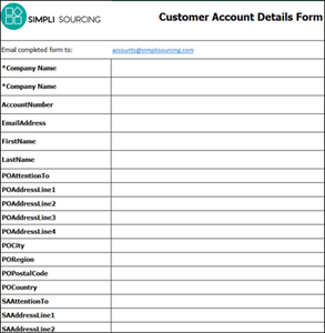 Customer Account Set Up Form (xero)