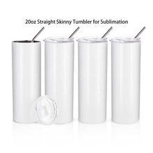 Load image into Gallery viewer, 20oz Skinny Tumbler White - FROM $14.60 each
