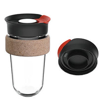 Load image into Gallery viewer, Glass Coffee Cup with Lid
