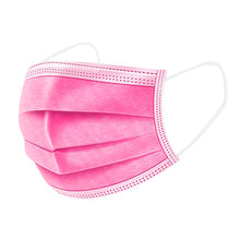 Load image into Gallery viewer, Pink Disposable 3-Ply Face Masks
