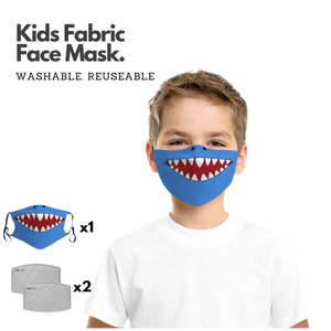 Simpli Kids Reusable Fabric Mask - Shark Print