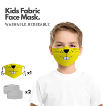 Load image into Gallery viewer, Simpli Kids Reusable Fabric Mask - Mouse Print
