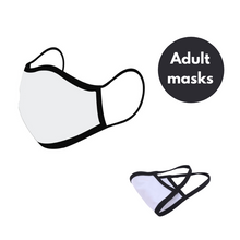 Load image into Gallery viewer, Adult Face Masks - Black Edging - FROM $3.20 each
