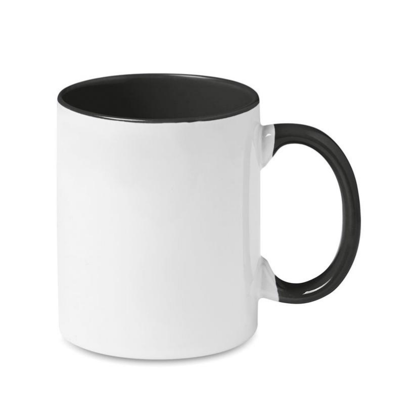 11oz Mugs with Black Handle & Inner - FROM $2.30 each