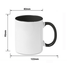 Load image into Gallery viewer, 11oz Mugs with Black Handle &amp; Inner - FROM $2.30 each
