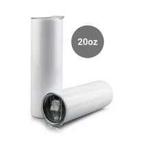 Load image into Gallery viewer, 20oz Skinny Tumbler White - FROM $14.60 each
