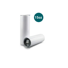Load image into Gallery viewer, 15oz Skinny Tumbler White - FROM $14.30 each

