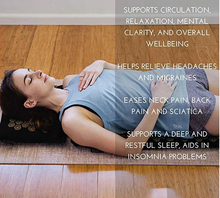 Load image into Gallery viewer, Natural Linen Shakti Massage Acupressure Mat Set
