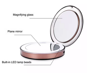 Compact LED MakeUp Mirror