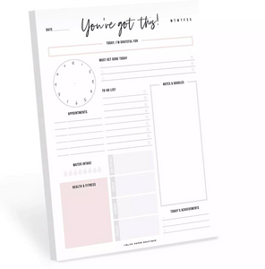 Daily Planner Pad Tear Off Customisable