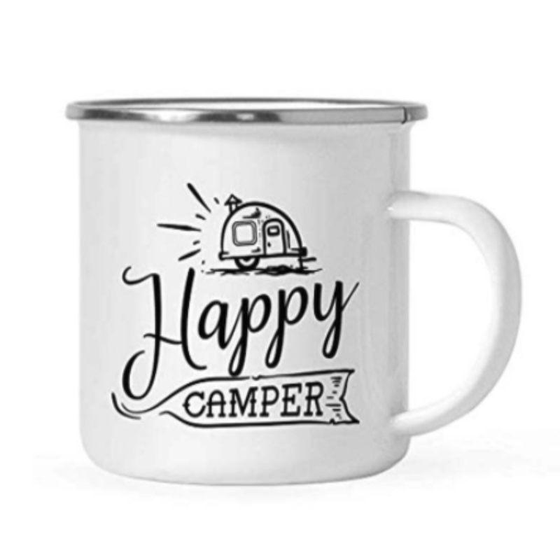 Happy Camper Enamel Cups
