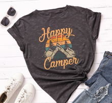Load image into Gallery viewer, Happy Camper Distress Print Tee
