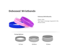 Product - Silicone Wrist Bands Print Styles