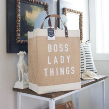 Load image into Gallery viewer, Boss Lady Things Jute Bag

