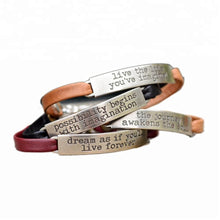 Load image into Gallery viewer, Motivational Leather Bracelet
