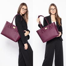 Load image into Gallery viewer, Burgandy 15.6&quot; Laptop Bag
