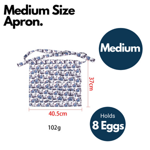 Simpli Egg Collection Apron - Blue Hen Print