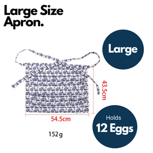 Simpli Egg Collection Apron - Blue Hen Print
