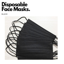 Load image into Gallery viewer, Simpli 3-Ply Face Masks - Black, 30 Pack
