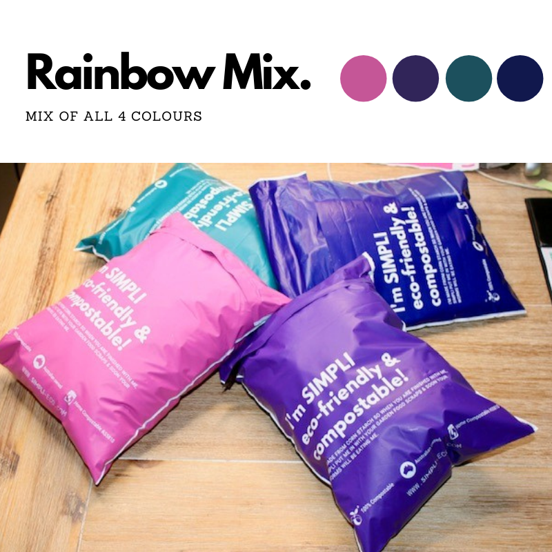 Rainbow Pack Compostable Mailer Bags