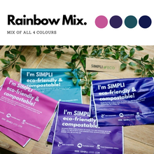 Load image into Gallery viewer, Rainbow Pack Compostable Mailer Bags
