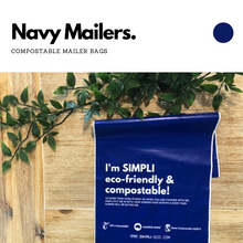 Load image into Gallery viewer, Navy Blue Compostable Mailer Bags

