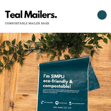 Load image into Gallery viewer, Teal Eco Mailer Bags
