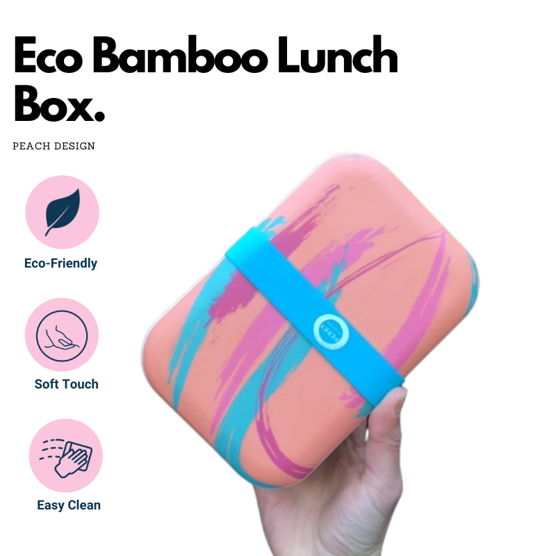 Simpli Eco Bamboo Lunch Box Peach