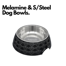 Load image into Gallery viewer, TDM Dog Bowl Melamine and Stainless Steel
