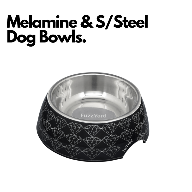 TDM Dog Bowl Melamine and Stainless Steel