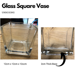 Glass Square Vase