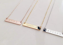 Load image into Gallery viewer, Custom Plate Bar Necklace
