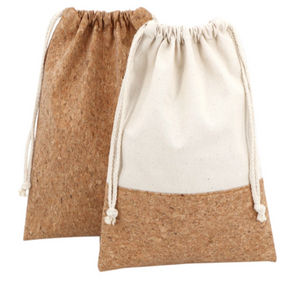 Eco-Friendly Cotton Cork Drawstring Bag