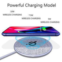 Load image into Gallery viewer, Fabric Wireless Qi Charging Pad

