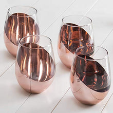 Load image into Gallery viewer, Rose Gold Stemless Wine Tumbler
