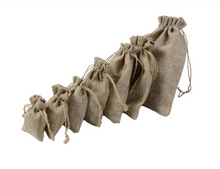 Load image into Gallery viewer, Natural Jute Linen Pouches
