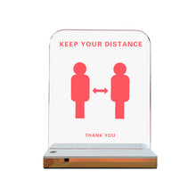 Load image into Gallery viewer, Keep Safe Distance LED Sign
