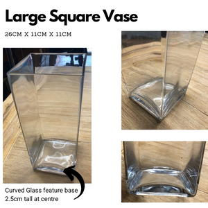 Large Glass Square Vase