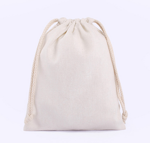 Natural Linen Drawstring Bag