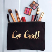 Load image into Gallery viewer, Go Girl Make Up Bag Canvas
