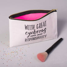 Load image into Gallery viewer, Great Eyebrows MakeUp Bag Canvas
