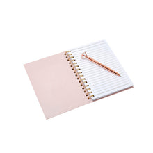 Load image into Gallery viewer, Rose Gold Foil Notebook and Pen Gift Set

