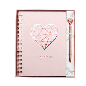Rose Gold Foil Notebook and Pen Gift Set
