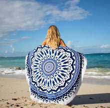 Load image into Gallery viewer, Full Colour Sublimation Custom Round Beach Towel
